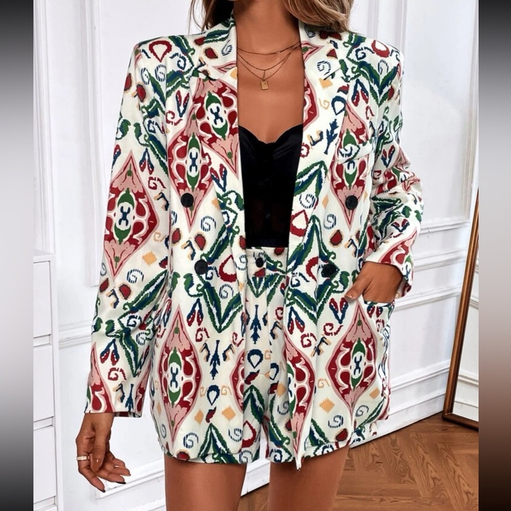 Women’s Printed Blazer Size Large
